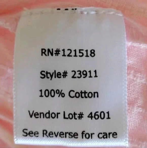 National Pearl Snap Front Short Sleeve Nightgown Pink Floral Size Petite S NEW - Picture 5 of 6